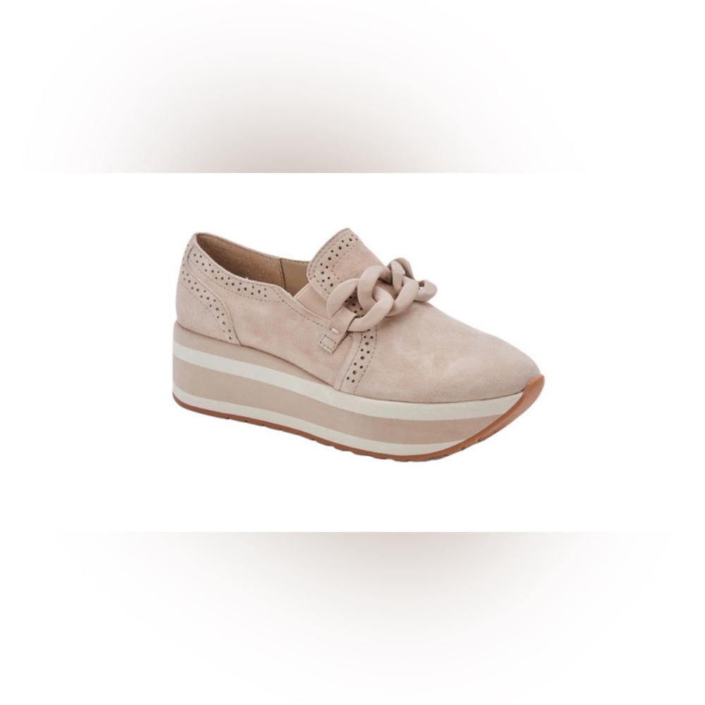 Dolce Vita Jhenee Platform Slip-On Khaki Suede Loafer Sneakers